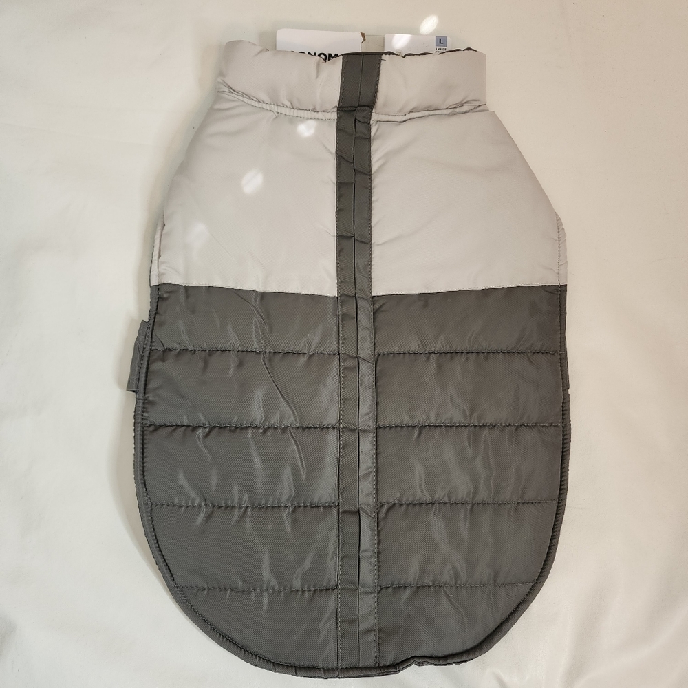 Sonoma Dog Puffer Jacket Gray Color Block Size Large 30-55lbs NWT